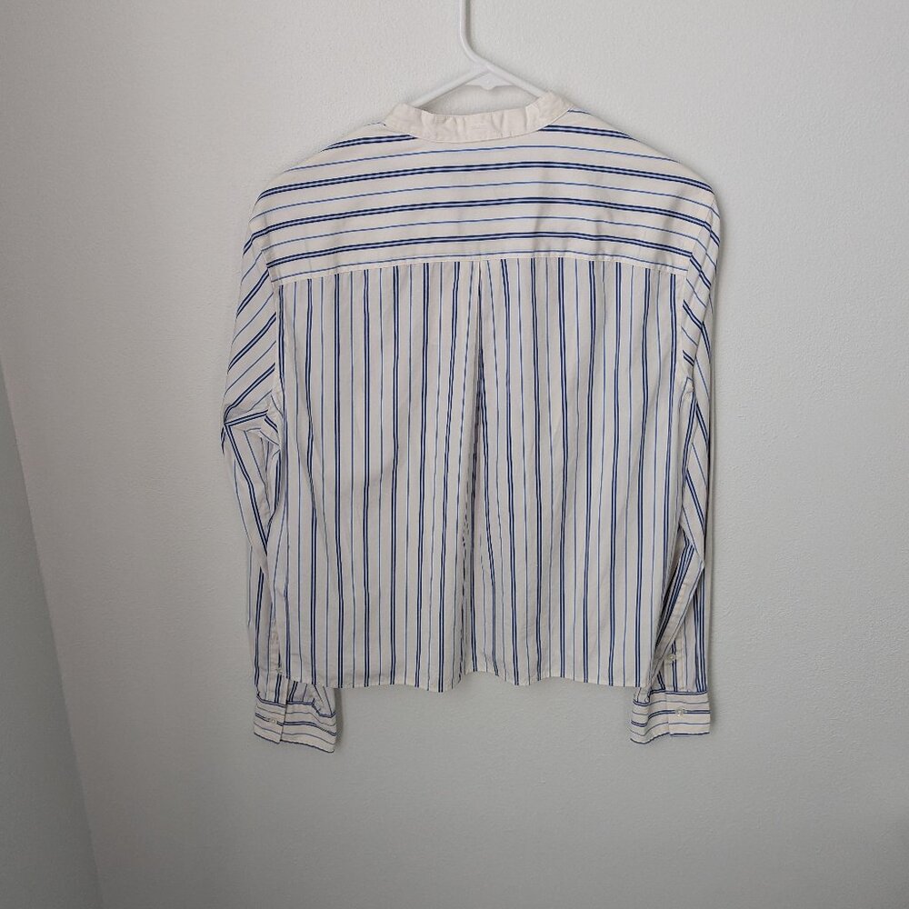 NWT Polo Ralph Lauren Women's Striped Half Button Down Shirt, 12 - Picture 3 of 4